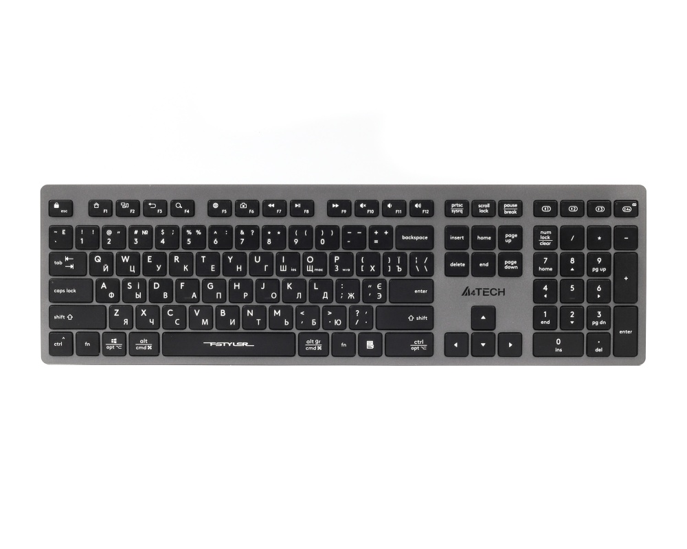 Клавіатура A4Tech (FBX50C (Grey)) з ножичним перемикачем grey