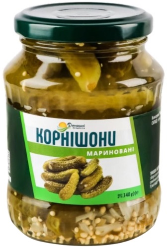 Огірки мариновані ТМ Домашні продукти (3-6см) 370мл/340г