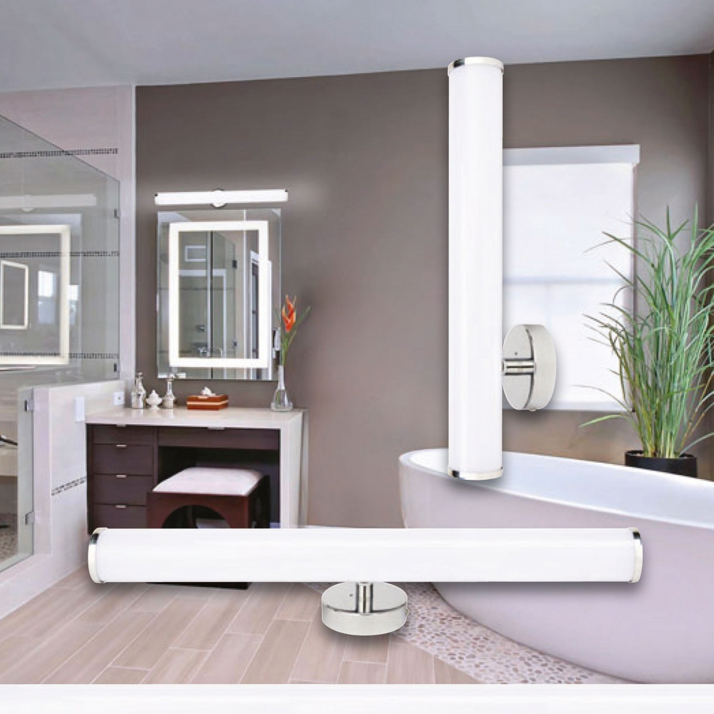Підсвітка для дзеркал HOROZ ELECTRIC SUNA 15 Вт IP 45 білий матовий/хром 040-015-0015-010