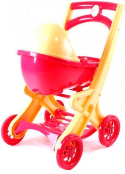 Візок-каталка Долоні для ляльок люлька бежевий/малиновий