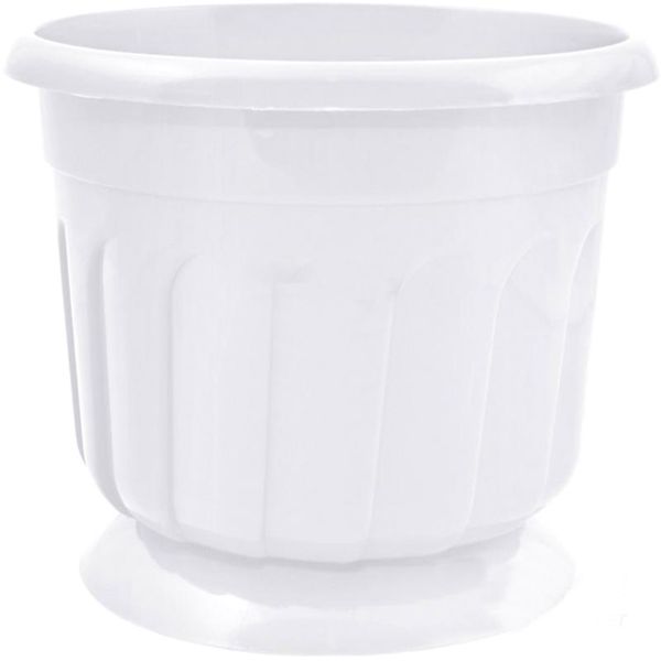 Горщик пластиковий Алеана Рина круглий 8л білий (112052) 