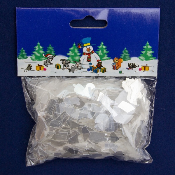 Декорация новогодняя Конфетти-метафан, серебристый 30 г 201050 