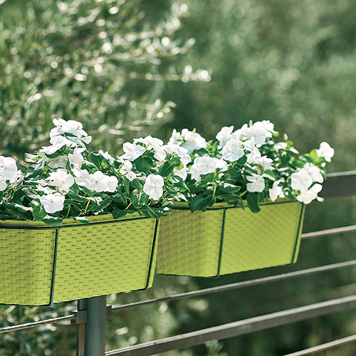 Ящик балконный Stefanplast Natural прямоугольный 9,2 л светло-зеленый 