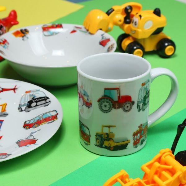 Набор детской посуды Motor Land 3 предмета M0690-6 Milika