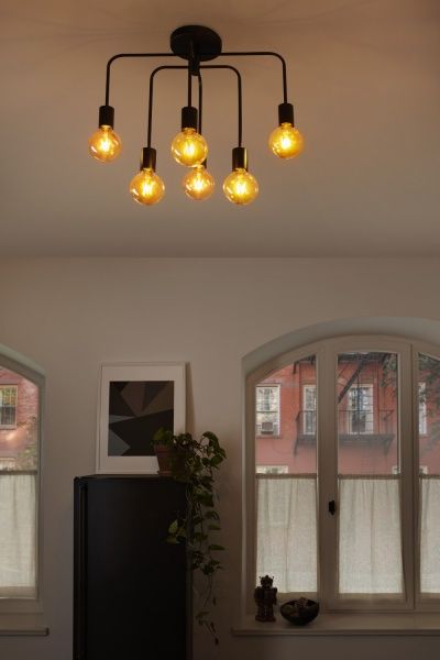 Люстра стельова Ledvance Vintage Pipe Bent 6x40 Вт E27 чорний 