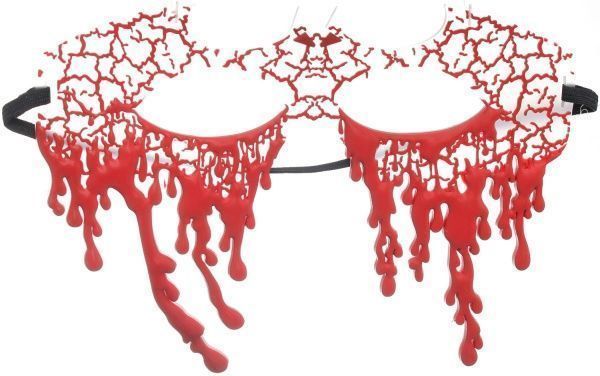 Маска карнавальная кровь 20,5x16,5x0,5 см в ассортименте