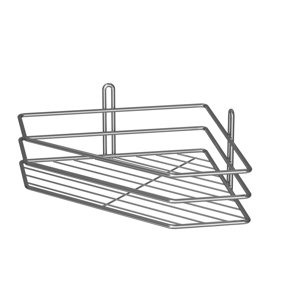 Полиця кутова 25 см 1-ярусна хром (ПВ-25132)