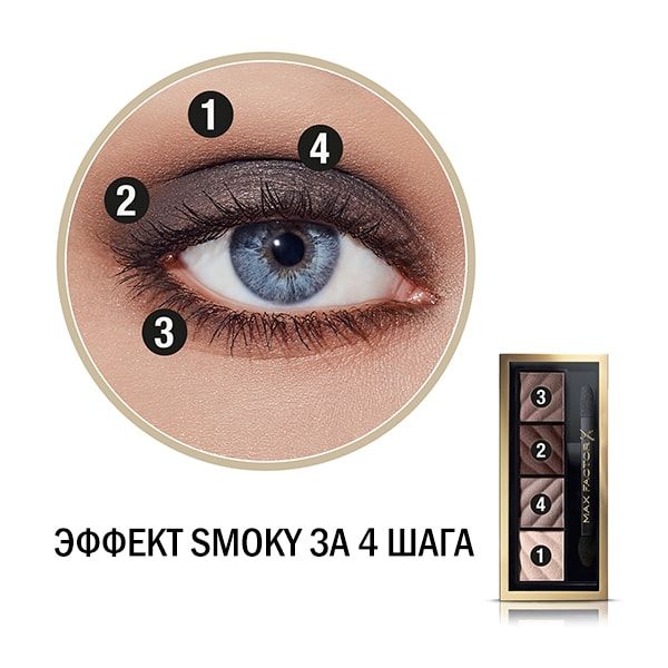 Тени для век Max Factor SMOKEY EYE MATTE 2-IN-1 KIT №30 Smokey Onyx 1,8 г