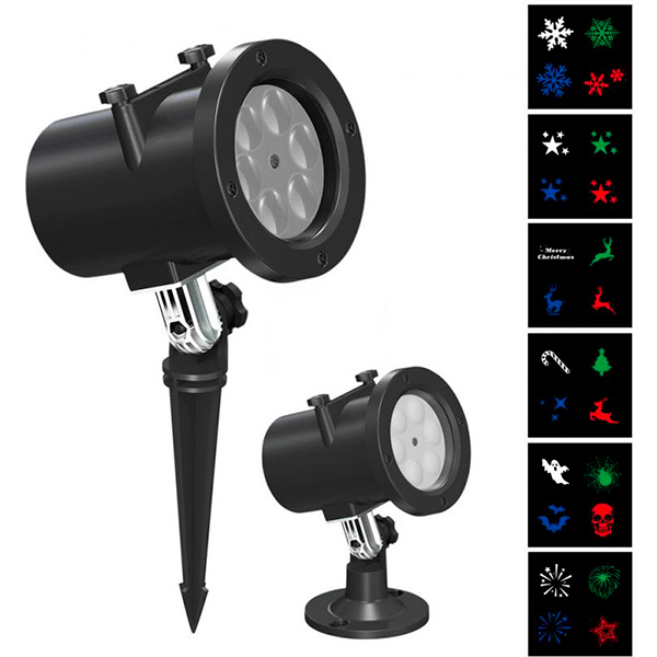 Гирлянда-проектор LED Ассорти 6 ламп 5-8 м белая