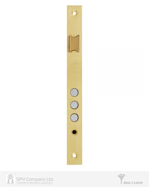 Дверний замок вхідний Mul-T-Lock 204S PB UNIV BS45мм85мм SP золотий