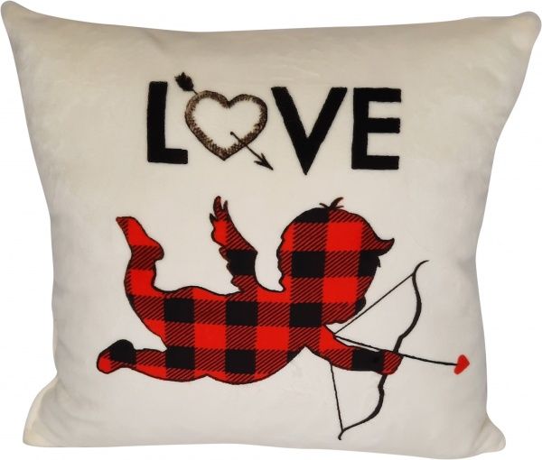 Подушка декоративная Валентинка Амур 30x30 см разноцветный Анна 