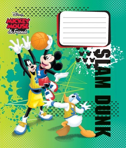 Зошит шкільний Mickey Mouse 12 аркушів коса Міцар+
