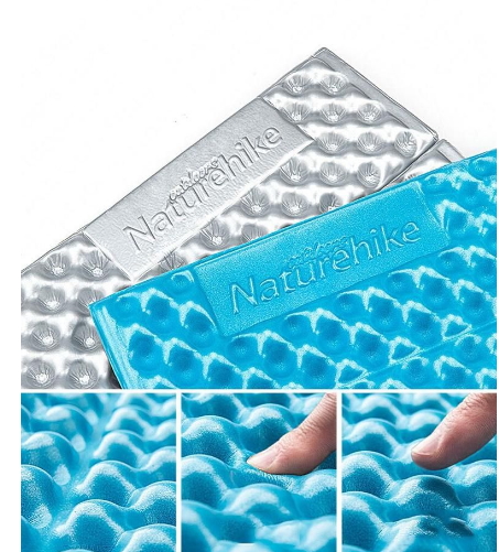 Коврик туристический Naturehike складной IXPE Thickened NH20FCD07, алюминиевая пленка, 25 мм, желтый