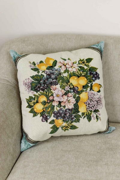 Наволочка декоративная Verna Фрукты в ромбе 45x45 см Прованс 
