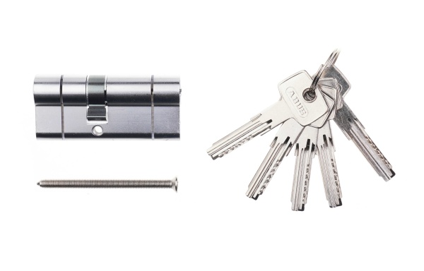 Цилиндр Abus D6PS 50x30 ключ-ключ 80 мм матовый никель 2240631689016
