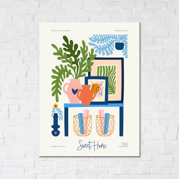 Постер Домашний уют 30x40 см Brushme 