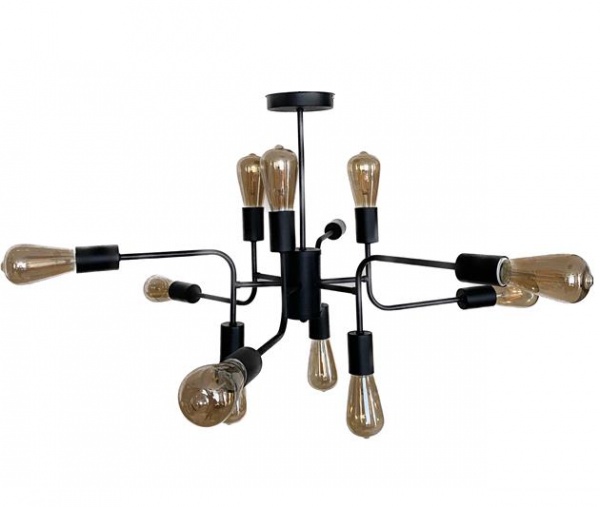 Люстра Геотон Ф512 12x40 Вт E27 чорний 49482 