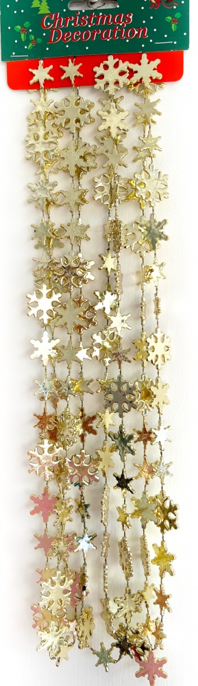 Гілочка декоративна новорічна сніжинок W50-EC002A W50-EC002B