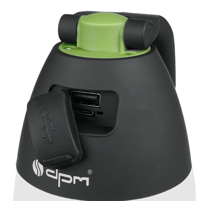 Фонарь аккумуляторный DPM LED SP0414 180 Lm черный с зеленым