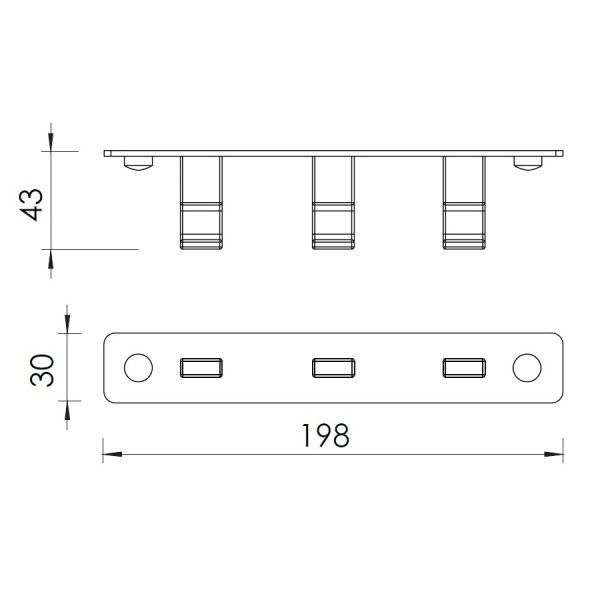 Планка с крючками Imprese 101111