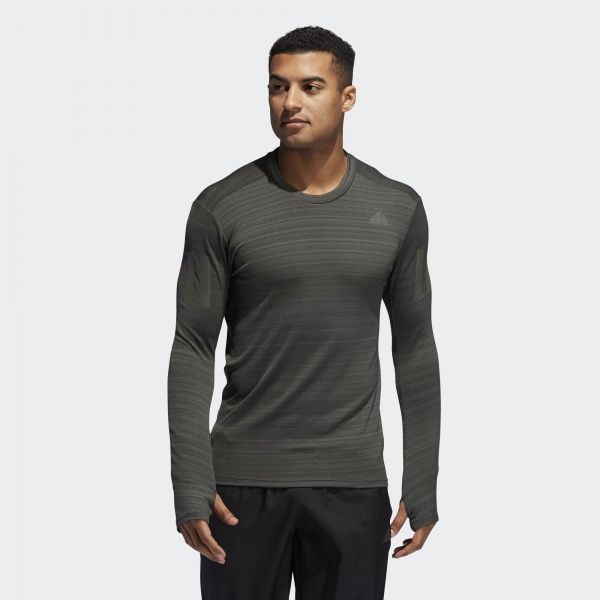 Джемпер Adidas RUNR LS TEE M EI6294 р. 2XL зелений