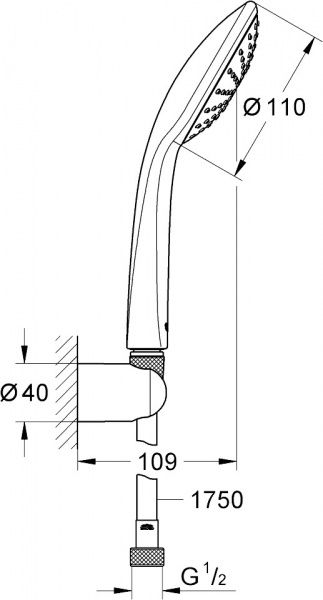 Душовий набір Grohe Vitalio Joy 110 Mono 27324000 