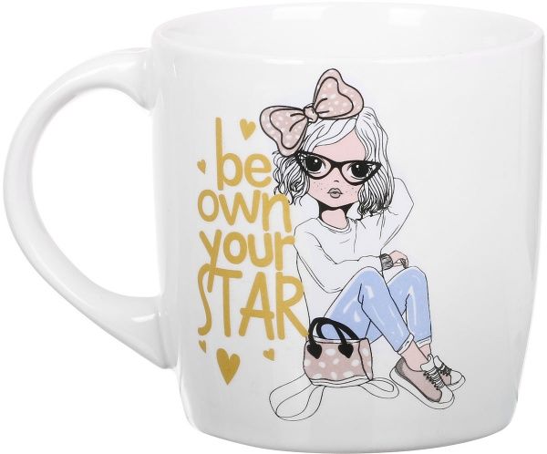 Чашка для чаю Дівчина з бантом 350 мл Farn