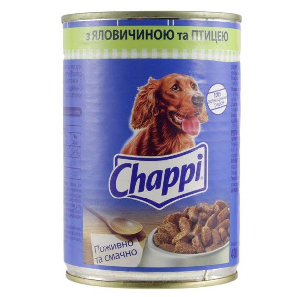 Корм Chappi з яловичиною та птицею 400 г
