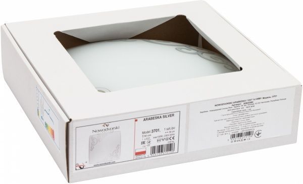 Світильник настінно-стельовий Nowodvorski ARABESKA SILVER 7 1x100 Вт E27 срібний 3701 