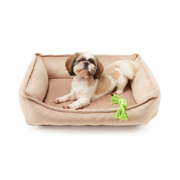 Лежак PETBED Velor Комфорт L 90x60x25 см бежевый