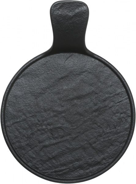 Блюдо кругле з ручкою Lavastone Black 29,5x22 см 