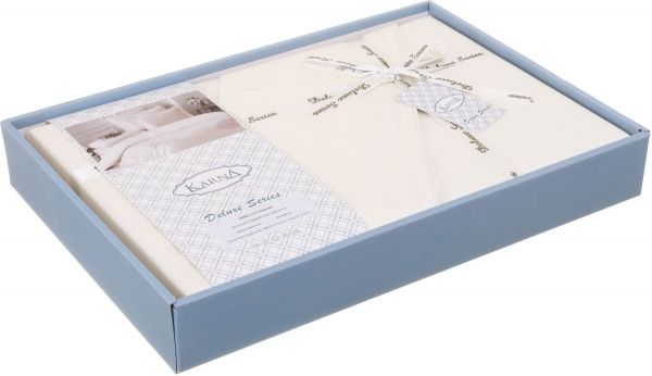 Комплект постільної білизни Loft 1,5 екрю Karna 