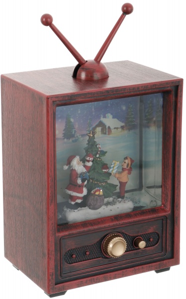 Ліхтар декоративний Телевізор Санти ялинка 12,3x8,7x22,5 см