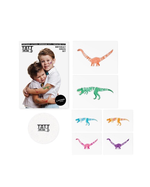 Тату временное TATTon.me Birthday Dinos set