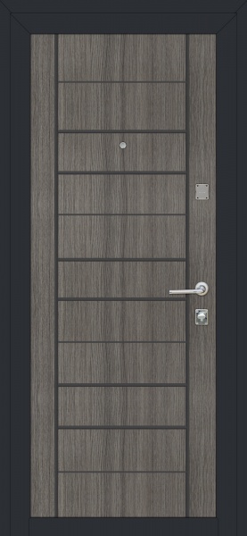 Дверь входная TM Riccardi STREET BIT 06 B графит серый / дуб ash 2050x960 мм правая