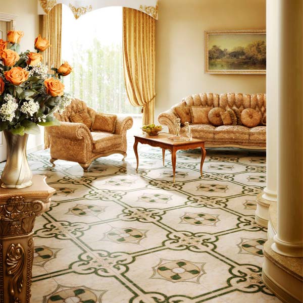 Плитка Интеркерама Castello зеленая 430x430 мм