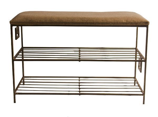 Банкетка Метал Арт Меандр коричневый 