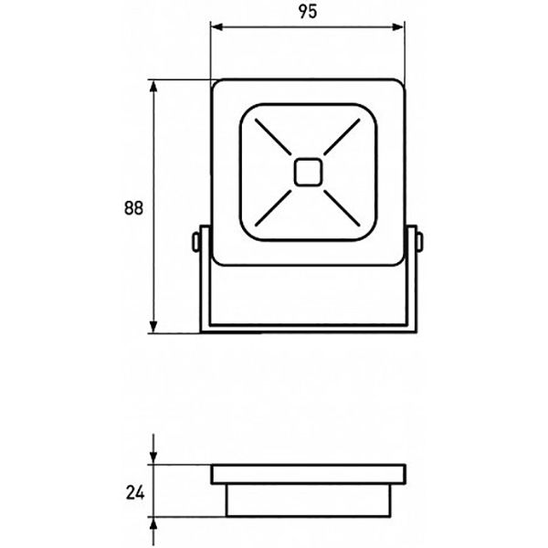 Прожектор Eurolamp 6500 K SMD 10 Вт IP65 черный LED-FL-10(black) 