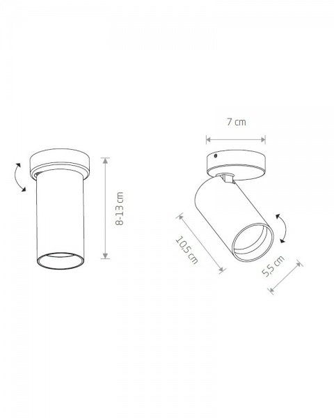Спот Nowodvorski Mono 1x10 Вт GU10 белый/золото 7771 