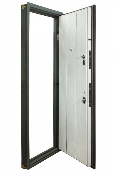 Двері вхідні Булат Гарант 535 бетон антрацит 2050x850 мм праві