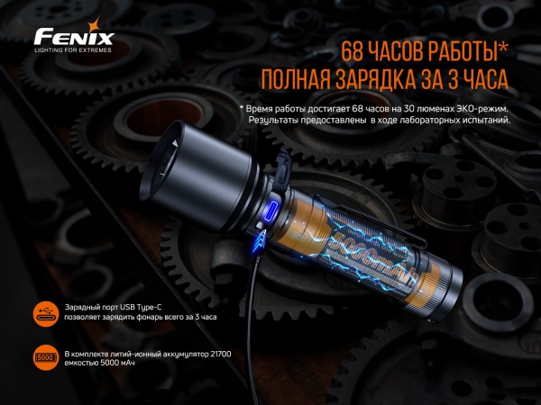 Ліхтарик Fenix РУЧНИЙ C7 3000лм чорний