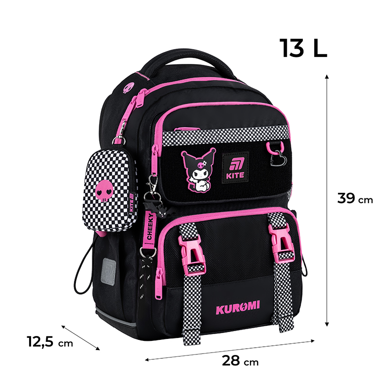 Рюкзак школьный KITE Education Kuromi HK25-1022M