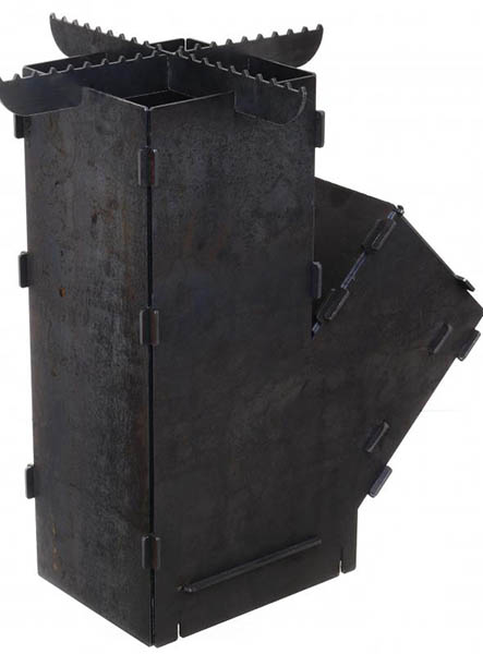 Мангал-печь Steelgroup турбо 3 398х330х480 мм