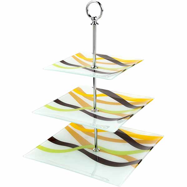 Блюдо квадратне 3-х ярусне