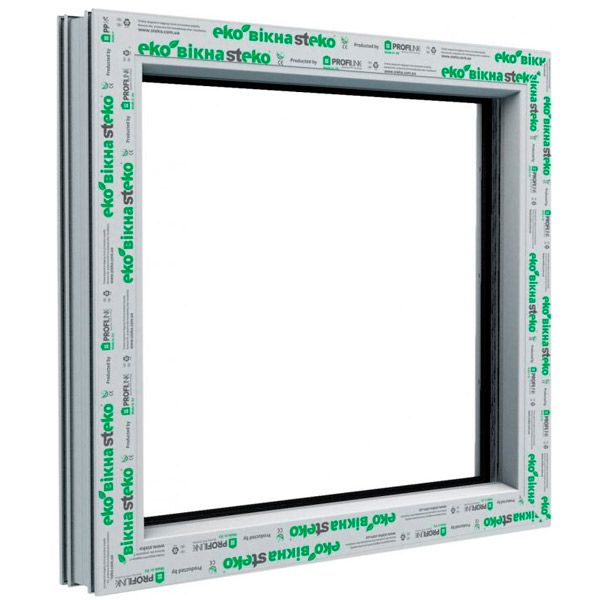 Окно глухое Steko S300 58 500x500 мм без открывания