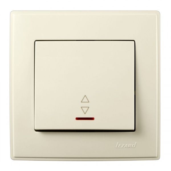 Выключатель проходной одноклавишный Lezard Lesya с подсветкой 10 А 250В кремовый 705-0303-114
