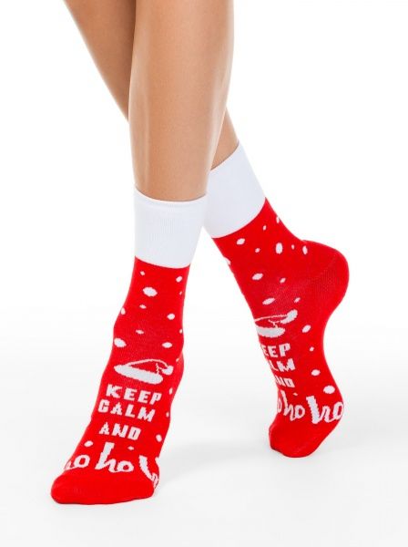 Шкарпетки жіночі Conte New Year 20С-61СП р. 23-25 червоний 1 пар 