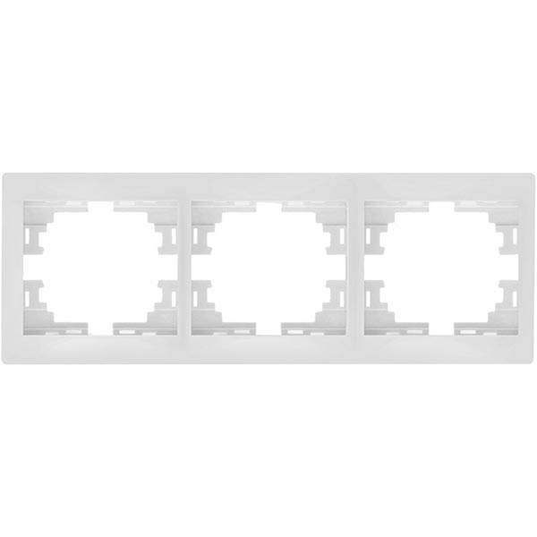 Рамка тримісна Lezard MIRA горизонтальна білий 701-0200-148