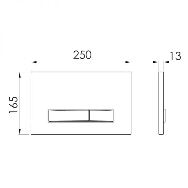 Панель смыва Imprese i7114PC пластиковая, хром глянцевый