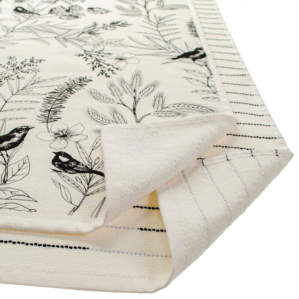 Набір рушників кухонних Пташки 2 шт. 40x60 см Homeline бежевий